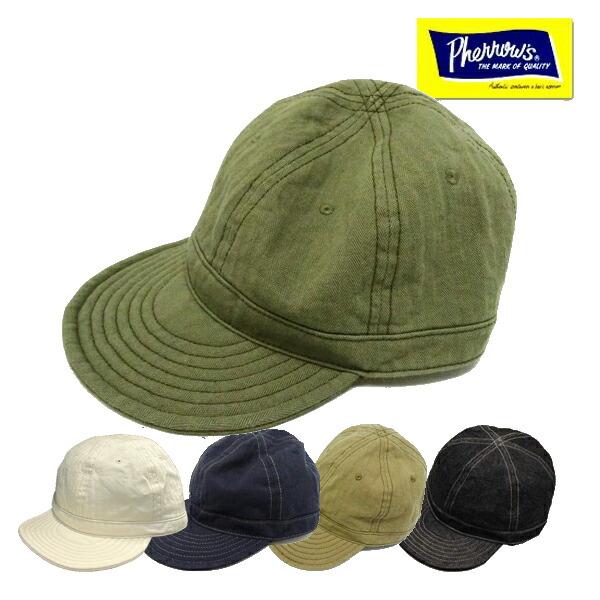 フェローズ Pherrow#039;s キャップ 18W-PWCC1 アーミーキャップ デニム ヘリンボーン メンズ CAP 割引クーポン 男性 ミリタリー 帽子 ラッピング対応可能 プレゼント 在庫処分