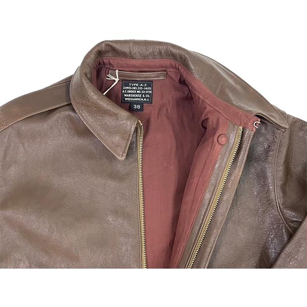 ウエアハウス WAREHOUSE レザージャケット Lot 2232 WERBER LEATHER COAT CO. TYPE A-2 JACKET ORDER NO. 33-1729 フライト アウター ミリタリー アメカジ | WAREHOUSE | 05