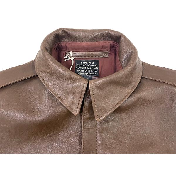 ウエアハウス WAREHOUSE レザージャケット Lot 2232 WERBER LEATHER COAT CO. TYPE A-2 JACKET ORDER NO. 33-1729 フライト アウター ミリタリー アメカジ | WAREHOUSE | 09