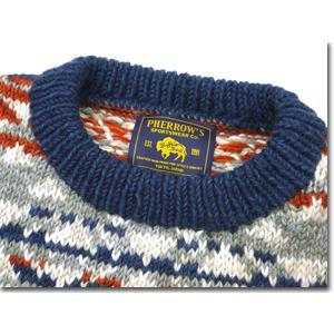 Pherrow's（フェローズ） ハンドニット 23W-PNS1 セーター ウール 雪柄