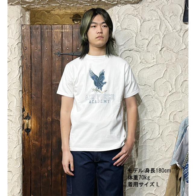 フェローズ Pherrow's Tシャツ 24S-PT8 AIR FORCE ライトニング イーグル 鷲 プリント ロゴT 半袖 TEE 綿100％ ヴィンテージ アメカジ メンズ 2024年 春夏 新作｜ragtim-store｜05