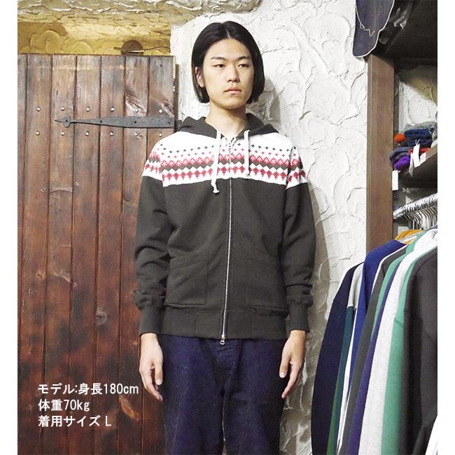 pherrow'sフェローズ 雪柄 ジップアップスウェット Lサイズ Pherrow's フェローズ 雪柄スウェット 24W-PSFP1 ジップアップ