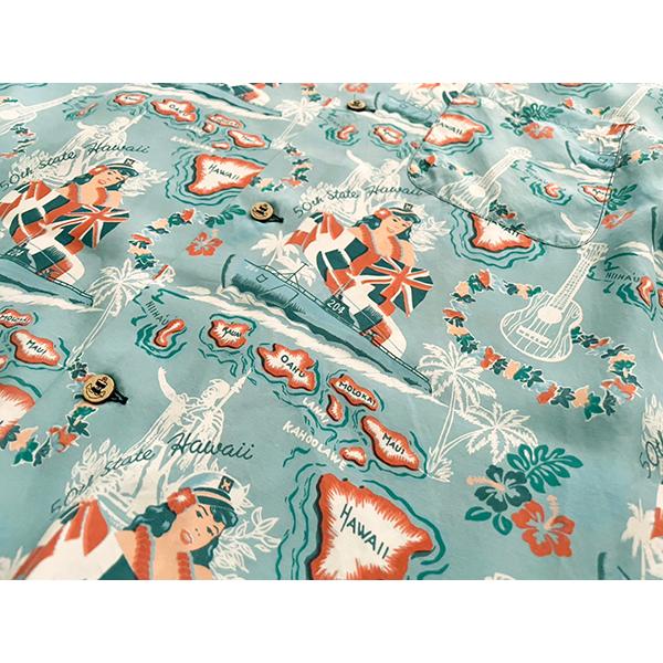 Pherrow's（フェローズ） アロハシャツ 25S-HAWAIIAN NAVY レーヨン