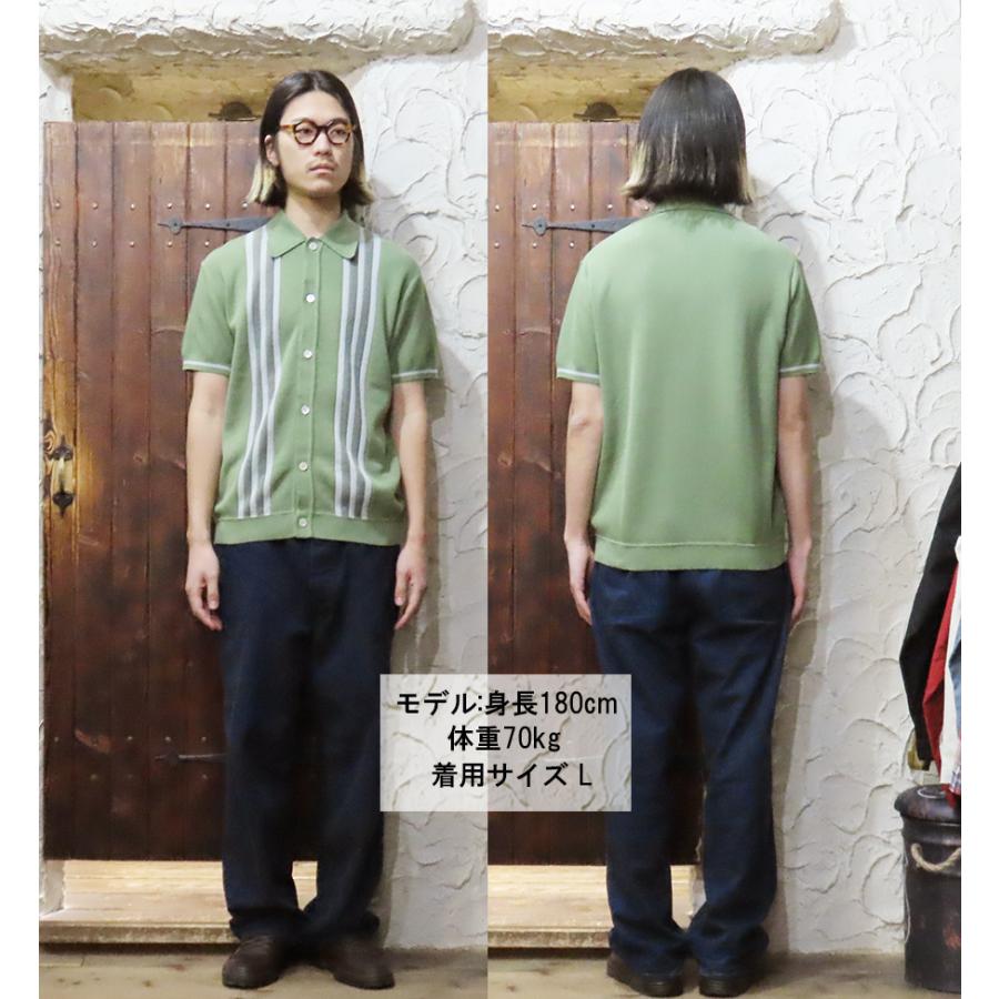 Pherrow's フェローズ サマーニット シャツ 25S-PIKS1 半袖 ストライプ