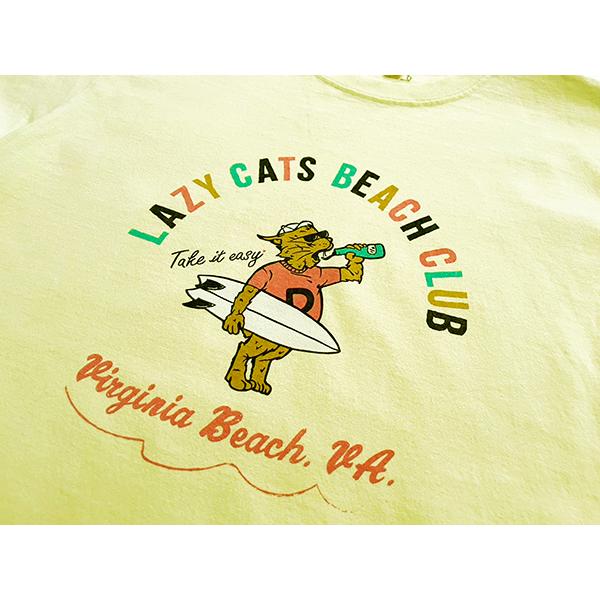 フェローズ Pherrow's Tシャツ 25S-PT10 LAZY CATS BEACH CLUB サーフ系 多色プリント ロゴT 半袖 クルーネック 綿100％ アメカジ TEE メンズ 2025年 春夏 | Pherrow's | 07