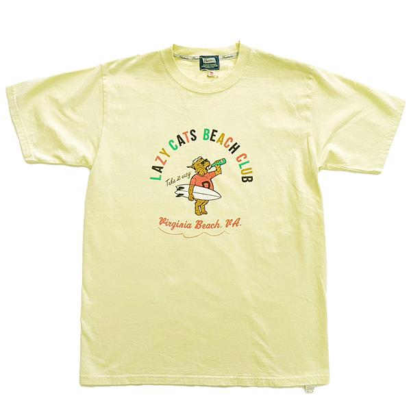 フェローズ Pherrow's Tシャツ 25S-PT10 LAZY CATS BEACH CLUB サーフ系 多色プリント ロゴT 半袖 クルーネック 綿100％ アメカジ TEE メンズ 2025年 春夏 | Pherrow's | 06