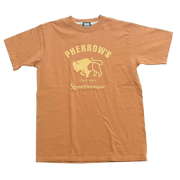 Pherrow's フェローズ Tシャツ 25S-PT2 バッファロー プリント