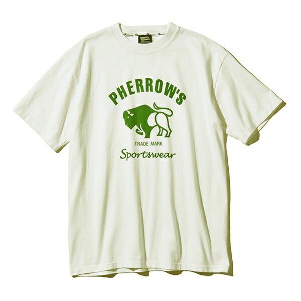 Pherrow's フェローズ Tシャツ 25S-PT2 バッファロー プリント
