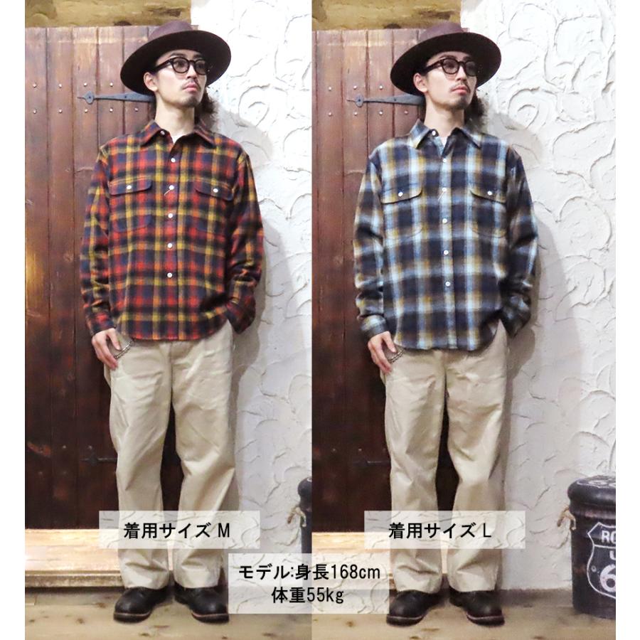 Pherrow's（フェローズ） ワークシャツ 25W-650WS-C チェック 起毛