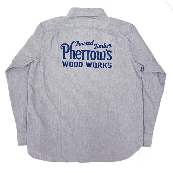 Pherrow's フェローズ ワークシャツ 25W-PEWS1-E チェーン刺繍