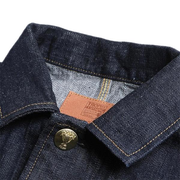 美品　トロフィークロージング　ヒッコリーストライプ　コットン カバーオール　M 古着 Trophy Clothing トロフィークロージング 日本製 ヒッコリー