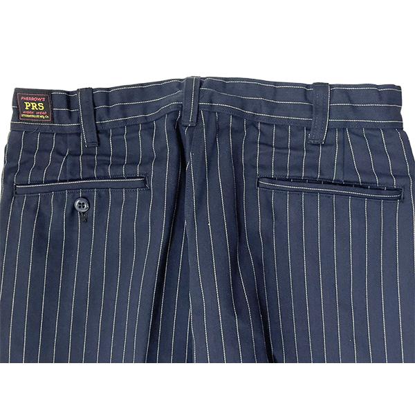 【値下げ】Pherrow’s フェローズ コットンパンツ ネイビー L 未使用 Pherrow's（フェローズ） ワークパンツ 26S-PCWP1 コークストライプ