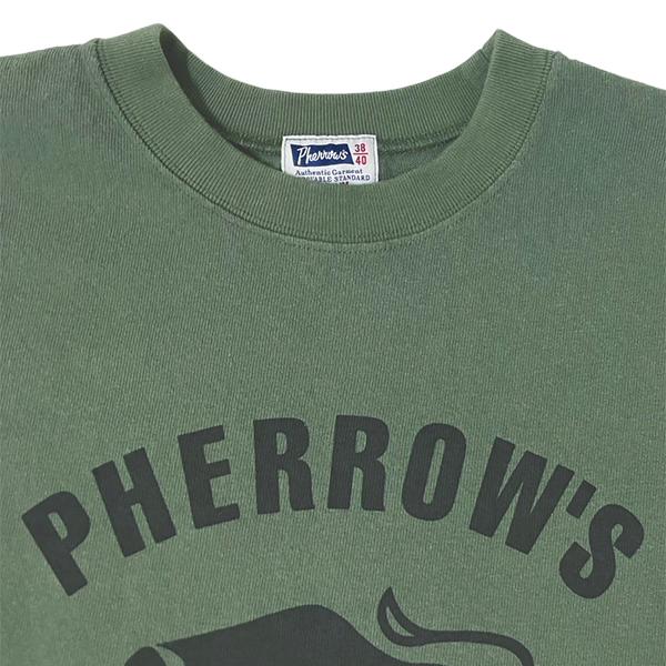 フェローズ Pherrow's ロンT PLT2 2026年 新色 長袖 Tシャツ バッファロー プリント カットソー 綿 クルー トップス ロゴT ヴィンテージ アメカジ メンズ | Pherrow's | 04