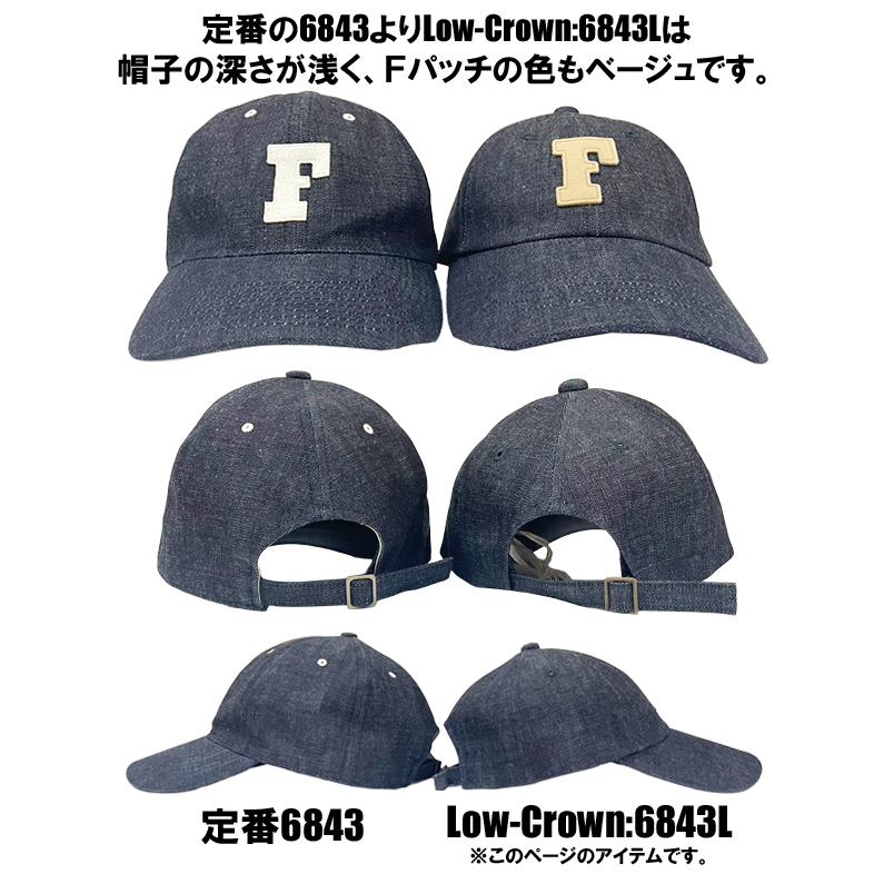 FULLCOUNT（フルカウント） キャップ 6843L 6Panel Low-Crown Denim