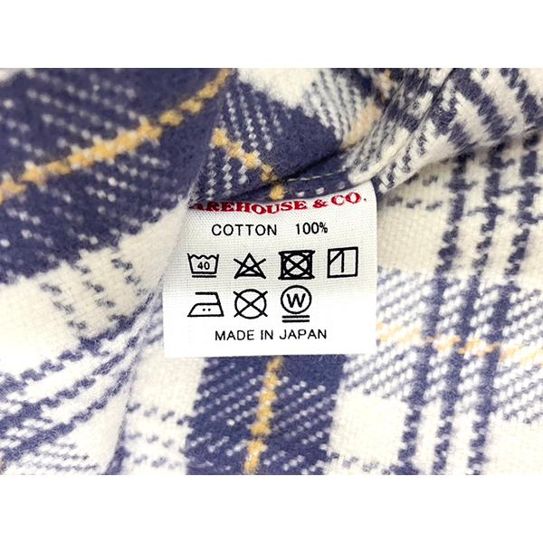 WAREHOUSE（ウエアハウス） ネルシャツ Lot 3104 FLANNEL SHIRTS E柄