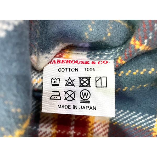 ウエアハウス WAREHOUSE ネルシャツ Lot 3104 FLANNEL SHIRTS F柄 フランネルシャツ 未洗い チェック 長袖 アメカジ ヴィンテージ 起毛 2025年 秋冬 新作 | WAREHOUSE | 12