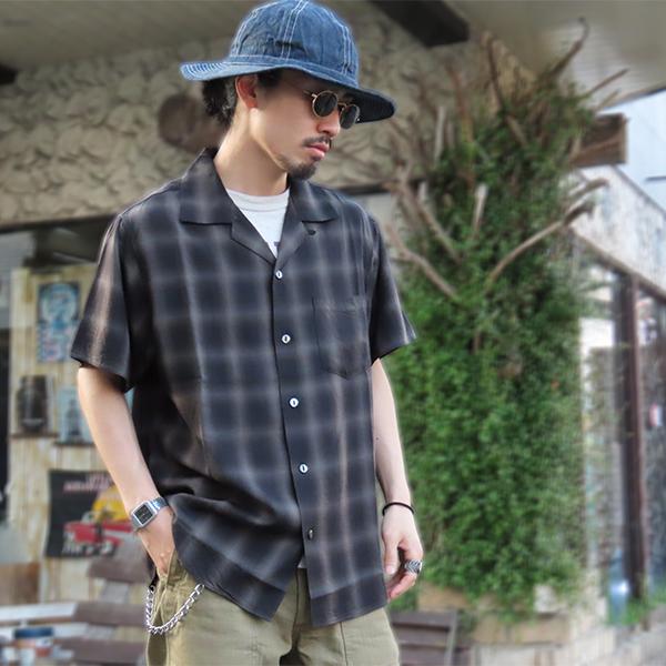 FULLCOUNT（フルカウント） オープンカラーシャツ 4100-4 Ombre Check