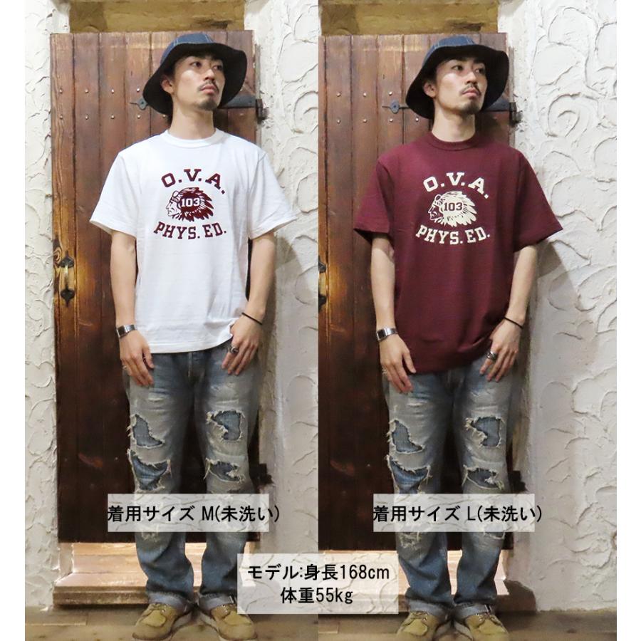 WAREHOUSE Lot 4601「O.V.A.」フロッキープリントTシャツ WAREHOUSE ウエアハウス Tシャツ Lot 4601 O.V.A. 半袖