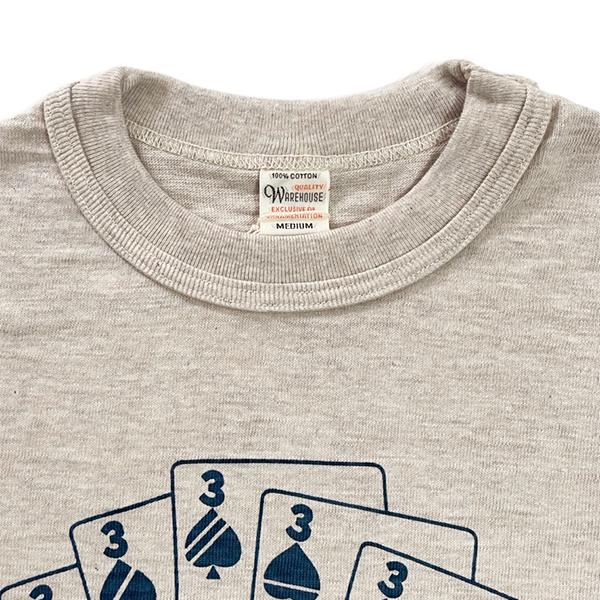 ウエアハウス WAREHOUSE Tシャツ Lot 4601 UNBEATABLE トランプ 半袖 プリント 未洗い アメカジ メンズ 正規品 | WAREHOUSE | 09