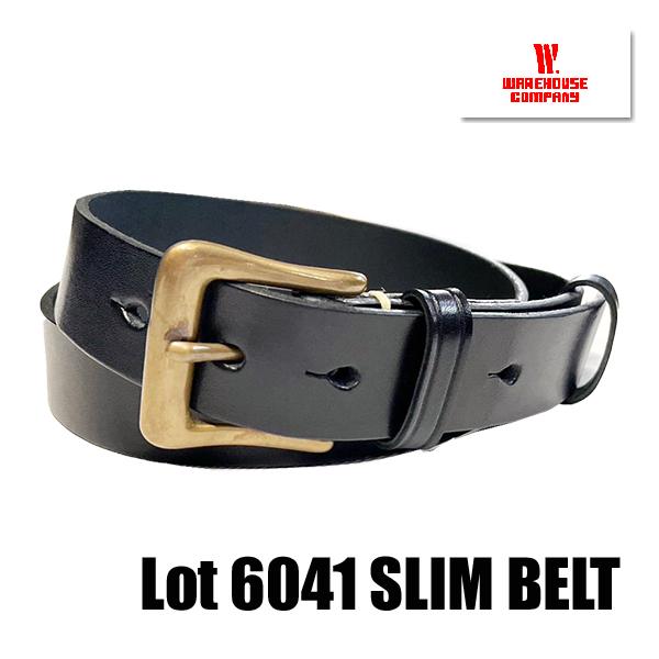 【新品】ウエアハウス WAREHOUSE [6041] レザー スリムベルト WAREHOUSE（ウエアハウス） スリムベルト Lot 6041 SLIM BELT レザー