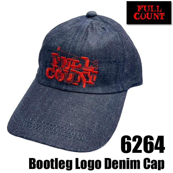 フルカウント FULLCOUNT キャップ 6264 Bootleg Logo Denim Cap ベースボール 帽子 デニム アメカジ メンズ 正規品 | FULLCOUNT