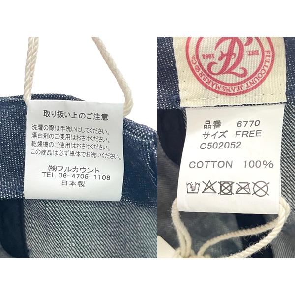 FULL COUNT フルカウント キャップ 6770 ベースボールキャップ 帽子 デニム インディゴ ロゴ ワッペン 定番 アメカジ プレゼント ラッピング対応可能 | FULLCOUNT | 10