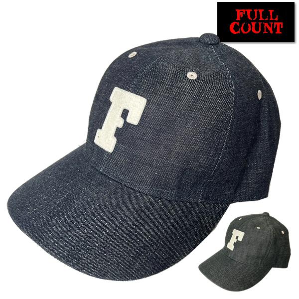 フルカウント FULL COUNT キャップ 6843 6PANEL DENIM BASEBALL CAP ベースボールキャップ 帽子 デニム インディゴ ロングセラー アメカジ 日本製　メンズ | FULLCOUNT