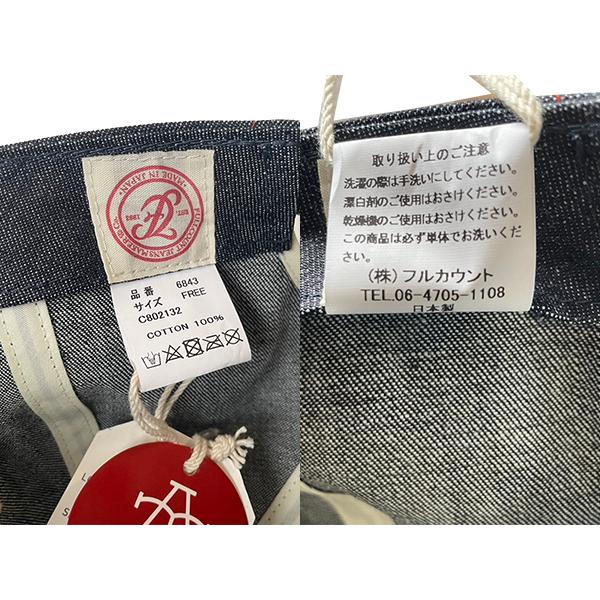 FULLCOUNT フルカウント FULL COUNT キャップ 6843 6PANEL DENIM FULLCOUNT フルカウント FULL COUNT キャップ 6843 6PANEL DENIM