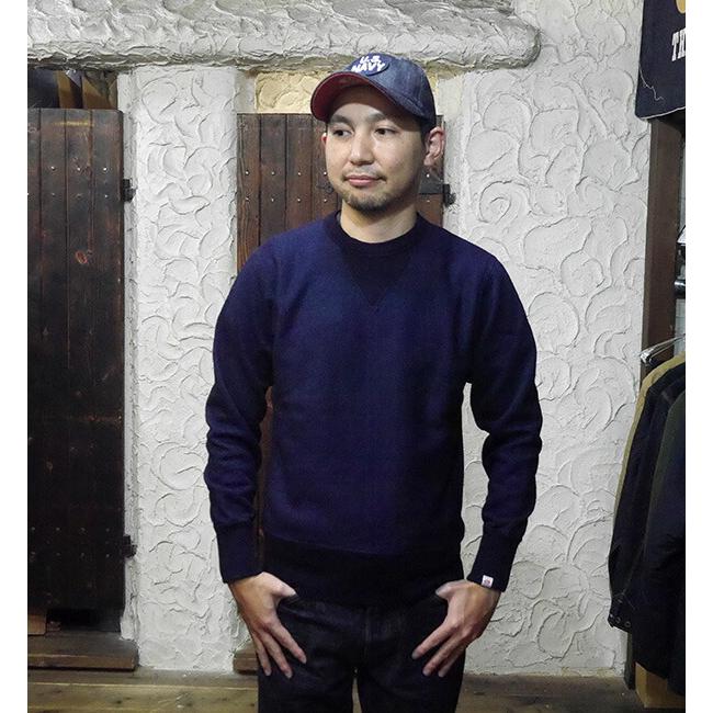 UES ウエス インディゴ スウェット 70RWI リバースタイプ リバースウィーブ トレーナー クルーネック 丸首 長袖 吊り編み 肉厚