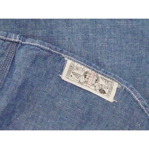 フェローズ PHERROW'S ワークシャツ 770WS シャツ 長袖 40年代モデル ラウンドヨーク WORK SHIRTS コットン シャンブレー リネン ヴィンテージ 定番 アメカジ | Pherrow's | 15