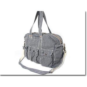 UES ウエス ボストンバッグ 810951 デニム ヒッコリー 鞄 バッグ トートバッグ ショルダー 斜め掛け 綿 アメカジ 定番 小物 プレゼント メンズ 男性 日本製 | UES | 07