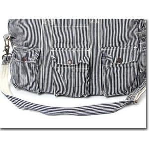 UES ウエス ボストンバッグ 810951 デニム ヒッコリー 鞄 バッグ トートバッグ ショルダー 斜め掛け 綿 アメカジ 定番 小物 プレゼント メンズ 男性 日本製 | UES | 09