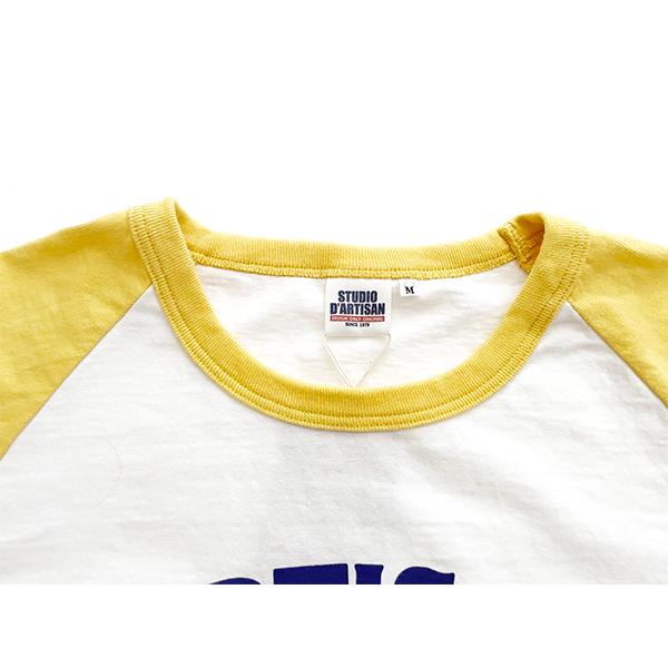 ステュディオ・ダルチザン STUDIO D'ARTISAN Ｔシャツ 8162A 七分袖 ラグラン バイカラー インディアン ロゴ プリント アメカジ メンズ 日本製 2025年 新作 | STUDIO D'ARTISAN | 08