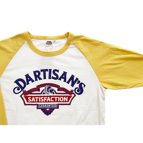 ステュディオ・ダルチザン STUDIO D'ARTISAN Ｔシャツ 8162A 七分袖 ラグラン バイカラー インディアン ロゴ プリント アメカジ メンズ 日本製 2025年 新作 | STUDIO D'ARTISAN | 09
