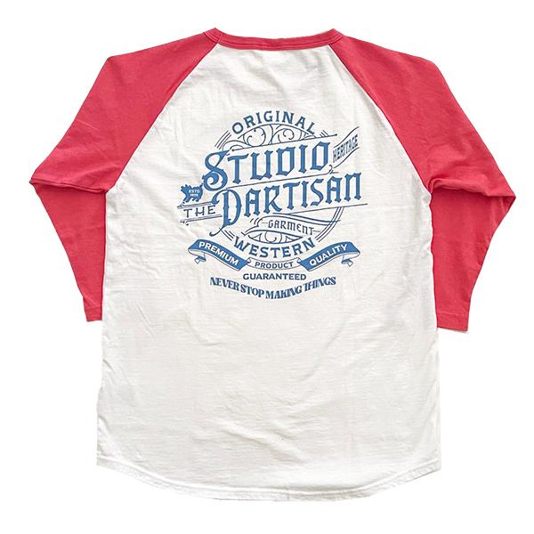 ステュディオ・ダルチザン STUDIO D'ARTISANＴシャツ 8162B 七分袖 ラグラン バイカラー ロゴ プリント アメカジ メンズ 日本製 2025年 春夏 新作 | STUDIO D'ARTISAN | 05