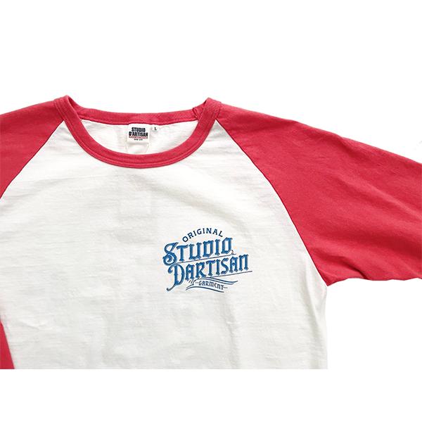 ステュディオ・ダルチザン STUDIO D'ARTISANＴシャツ 8162B 七分袖 ラグラン バイカラー ロゴ プリント アメカジ メンズ 日本製 2025年 春夏 新作 | STUDIO D'ARTISAN | 07