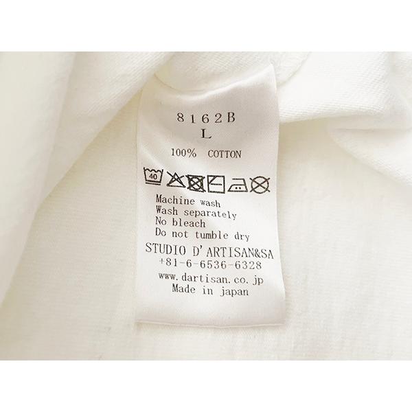 ステュディオ・ダルチザン STUDIO D'ARTISANＴシャツ 8162B 七分袖 ラグラン バイカラー ロゴ プリント アメカジ メンズ 日本製 2025年 春夏 新作 | STUDIO D'ARTISAN | 10