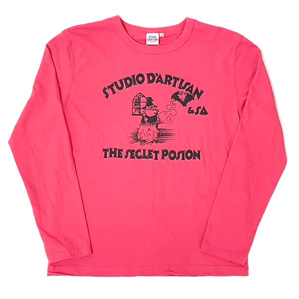 ステュディオ・ダルチザン STUDIO D'ARTISAN Ｔシャツ 8195B 長袖 ロンT ロゴ TEE プリント デニム オマージュ アメカジ メンズ 日本製 秋冬 2025年 新作 | STUDIO D'ARTISAN | 05