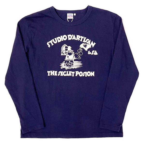 ステュディオ・ダルチザン STUDIO D'ARTISAN Ｔシャツ 8195B 長袖 ロンT ロゴ TEE プリント デニム オマージュ アメカジ メンズ 日本製 秋冬 2025年 新作 | STUDIO D'ARTISAN | 08