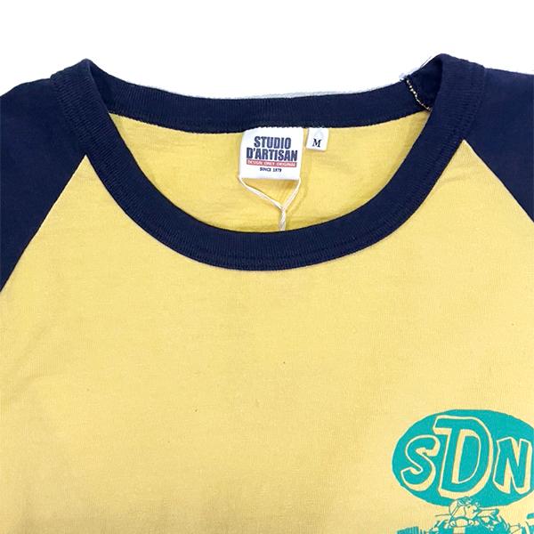 ステュディオ・ダルチザン STUDIO D'ARTISAN Ｔシャツ 8206B 七分袖 ラグラン バイカラー ロゴ プリント アメカジ メンズ 日本製 2026年 新作 正規品 | STUDIO D'ARTISAN | 08