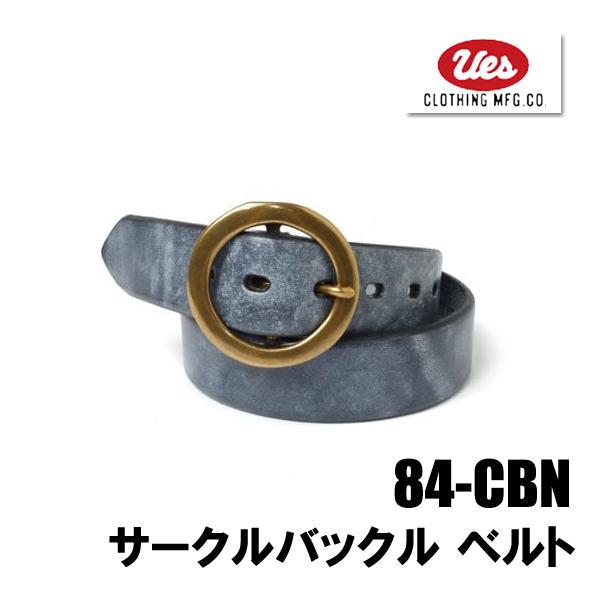 UES（ウエス） ベルト 84-CBN-04 サークルバックル ベルト レザー 牛革