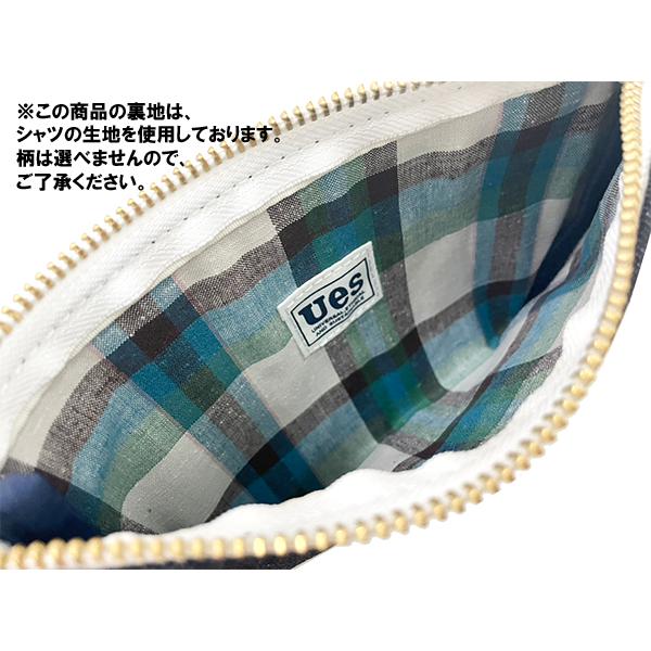 UES ウエス ペンケース 891305 ZIP ミニ ポーチ 小物入れ トラベルポーチ デニム インディゴ 経年変化 アメカジ メンズ ユニセックス 文房具 印鑑 定番 | UES | 18