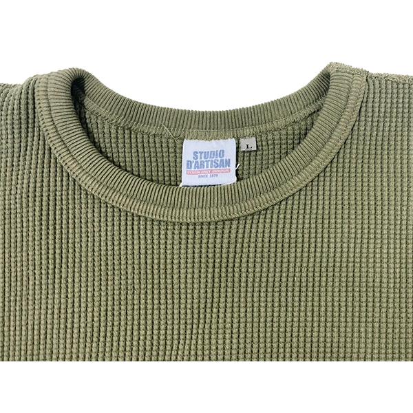 ステュディオ・ダルチザン STUDIO D’ARTISAN ロンT 9936 ヘビーサーマル 長袖 Ｔシャツ 無地 ワッフル 保温性 メンズ アメカジ  新作 2025年 秋冬 日本製 | STUDIO D'ARTISAN | 11