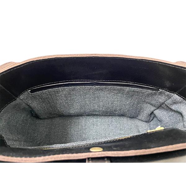 Y'2 LEATHER ワイツーレザー メールバック BG-10-S-A BLACK (TEA-CORE) ANILINE STEER MAIL BAG SMALL 鞄 ショルダー 斜め掛け アメカジ メンズ 日本製の画像