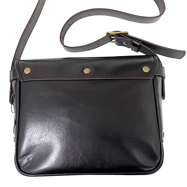 Y'2 LEATHER ワイツーレザー メールバック BG-10-S-A BLACK (TEA-CORE) ANILINE STEER MAIL BAG SMALL 鞄 ショルダー 斜め掛け アメカジ メンズ 日本製の画像