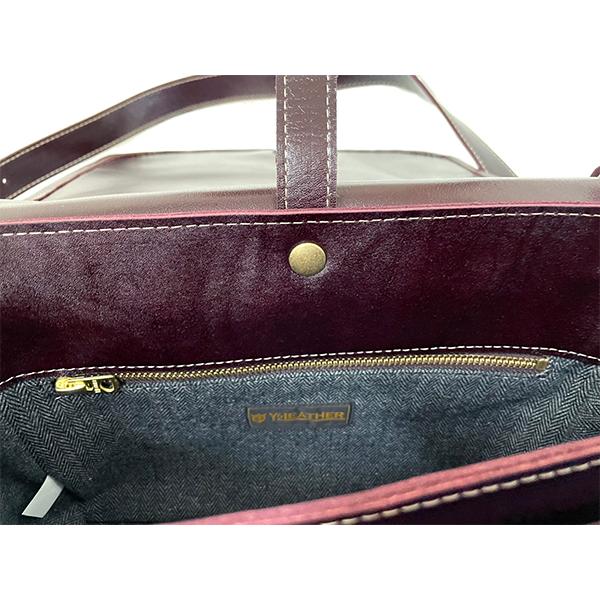 Y'2 LEATHER ワイツーレザー メールバック BG-10-S-A チェリー ANILINE STEER MAIL BAG SMALL 鞄 レザー 牛革 ショルダーバッグ 斜め掛け アメカジ メンズの画像
