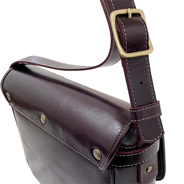Y'2 LEATHER ワイツーレザー メールバック BG-10-S-A チェリー ANILINE STEER MAIL BAG SMALL 鞄 レザー 牛革 ショルダーバッグ 斜め掛け アメカジ メンズの画像