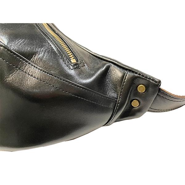 最終値下げ　Y2Leather レザー　ブラック ボディバッグ Y'2 LEATHER ワイツーレザー ウエストバッグ BG-09 HORSE HIDE