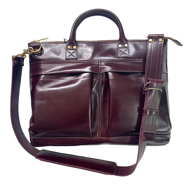 Y'2 LEATHER ワイツーレザー ヘルメットバッグ BG-20 CHERRY ANILINE