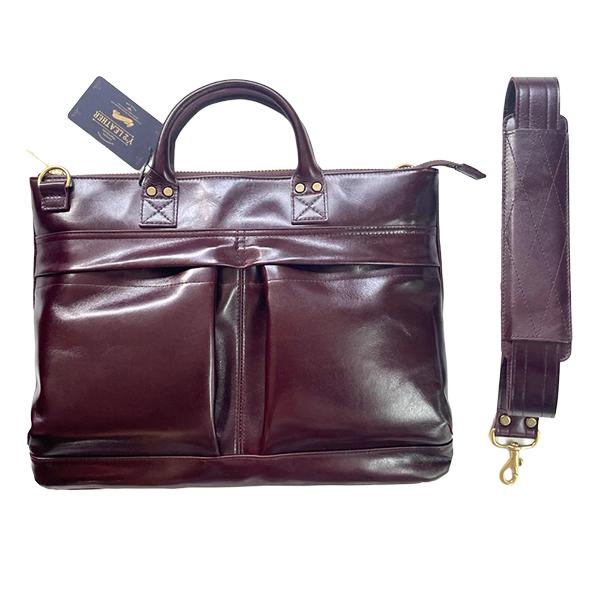 Y'2 LEATHER レザー ヘルメットバッグ Y'2 LEATHER ワイツーレザー ヘルメットバッグ BG-20 CHERRY ANILINE